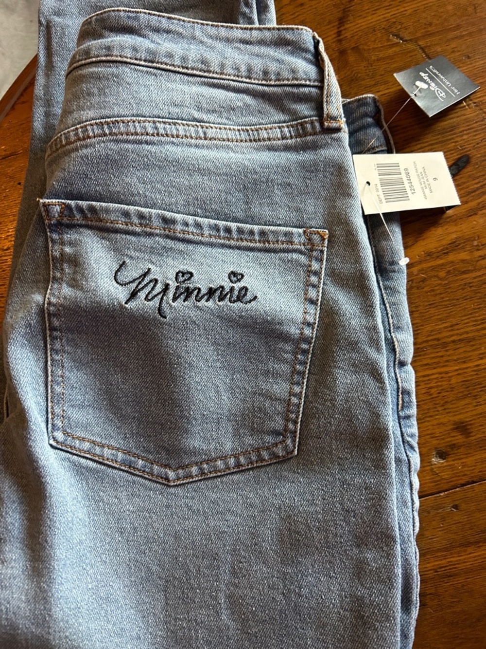 Disney Light Blue Mom Jeans  Mickey and Minnie - Picture 9 of 9